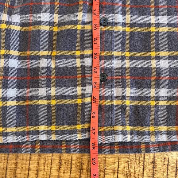Patagonia Mens Fjord Plaid Flannel Shirt L Boulevard Brewing Co Organic Button - Picture 10 of 11
